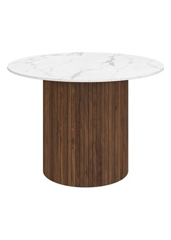 IDOMYA Factory Stół "Alvar" w kolorze brązowo-białym do jadalni - wys. 75 x Ø 110 cm ze sklepu Limango Polska w kategorii Stoliki kawowe - zdjęcie 188585843