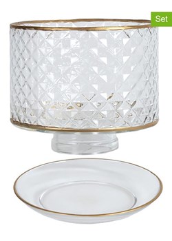 Woodbridge 2-częściowy zestaw w kolorze złotym - Ø 15 cm ze sklepu Limango Polska w kategorii Świeczniki - zdjęcie 188586350