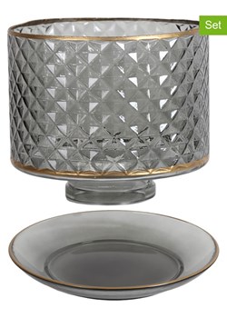 Woodbridge 2-częściowy zestaw w kolorze szarym - Ø 15 cm ze sklepu Limango Polska w kategorii Świeczniki - zdjęcie 188586351