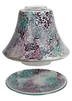 Woodbridge Klosz "Teal Crackle" ze wzorem do świec - wys. 16 x Ø 16 cm ze sklepu Limango Polska w kategorii Świece i dyfuzory - zdjęcie 188586433