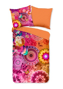 Hip Komplet pościeli satynowej "Ximena" w kolorze różowo-pomarańczowym ze sklepu Limango Polska w kategorii Pościele - zdjęcie 188591201