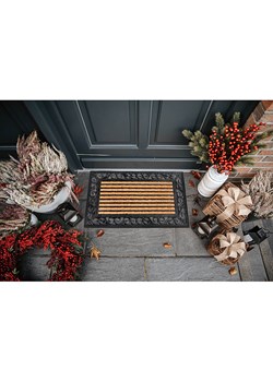 Hanse Home Wycieraczka "Panama" w kolorze jasnobrązowo-czarnym z włókna kokosowego ze sklepu Limango Polska w kategorii Dom - zdjęcie 188591930