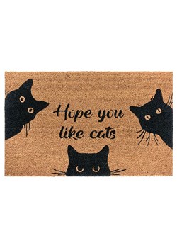 Hanse Home Wycieraczka "Cat" w kolorze jasnobrązowo-czarnym z włókna kokosowego ze sklepu Limango Polska w kategorii Dom - zdjęcie 188591993