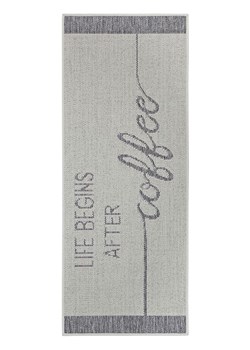 Hanse Home Chodnik kuchenny "Life Begins After Coffee" w kolorze szaro-kremowym ze sklepu Limango Polska w kategorii Dywany - zdjęcie 188592283