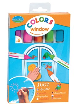 Aladine Pisaki (5 szt.) do malowania po szybie - 3+ ze sklepu Limango Polska w kategorii Zabawki - zdjęcie 188594031