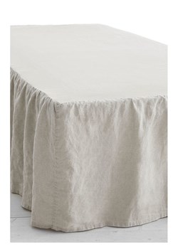 Ellos Home Lniana falbana "Candice" w kolorze kremowym na łóżko ze sklepu Limango Polska w kategorii Prześcieradła - zdjęcie 188595514