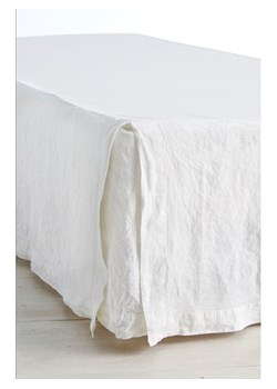 Ellos Home Lniana falbana "Elmira" w kolorze białym na łóżko ze sklepu Limango Polska w kategorii Prześcieradła - zdjęcie 188595532