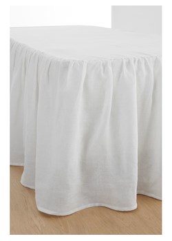 Ellos Home Lniana falbana "Candice" w kolorze białym na łóżko ze sklepu Limango Polska w kategorii Prześcieradła - zdjęcie 188595554