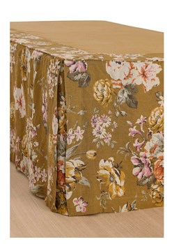 Ellos Home Lniana falbana "Candice" w kolorze khaki na łóżko ze sklepu Limango Polska w kategorii Prześcieradła - zdjęcie 188595594