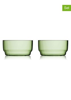 Lyngby Glas Miski (2 szt.) "Torino" w kolorze zielonym - Ø 12 cm ze sklepu Limango Polska w kategorii Naczynia - zdjęcie 188600902