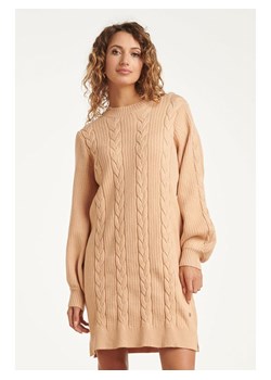 Smashed Lemon Sukienka dzianinowa w kolorze beżowym ze sklepu Limango Polska w kategorii Sukienki - zdjęcie 188601492