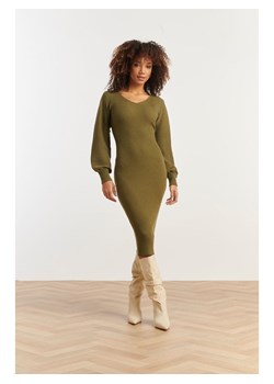 Smashed Lemon Sukienka dzianinowa w kolorze khaki ze sklepu Limango Polska w kategorii Sukienki - zdjęcie 188601590