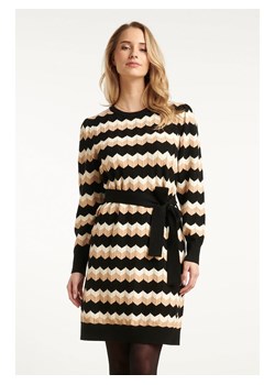 Smashed Lemon Sukienka dzianinowa w kolorze beżowo-czarnym ze sklepu Limango Polska w kategorii Sukienki - zdjęcie 188601604