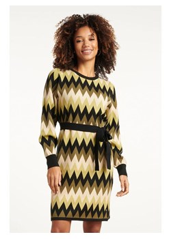 Smashed Lemon Sukienka dzianinowa w kolorze oliwkowo-zielonym ze sklepu Limango Polska w kategorii Sukienki - zdjęcie 188601612