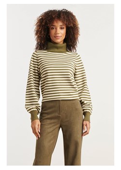 Smashed Lemon Sweter w kolorze oliwkowo-kremowym ze sklepu Limango Polska w kategorii Swetry damskie - zdjęcie 188601633