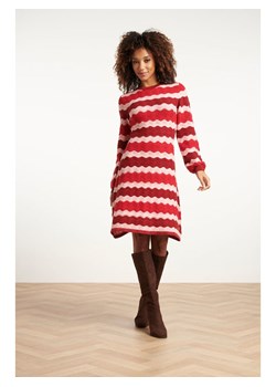 Smashed Lemon Sukienka dzianinowa w kolorze czerwono-jasnoróżowym ze sklepu Limango Polska w kategorii Sukienki - zdjęcie 188601640