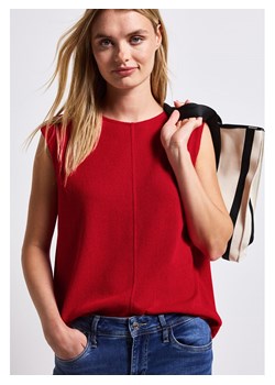 Street One Top dzianinowy w kolorze czerwonym ze sklepu Limango Polska w kategorii Bluzki damskie - zdjęcie 188607172