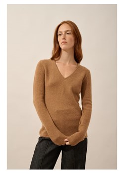 Just Cashmere Kaszmirowy sweter "Abby" w kolorze jasnobrązowym ze sklepu Limango Polska w kategorii Swetry damskie - zdjęcie 188608191