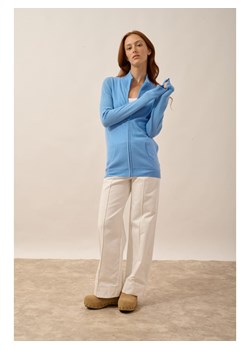 Just Cashmere Kaszmirowy kardigan "Ayr" w kolorze błękitnym ze sklepu Limango Polska w kategorii Swetry damskie - zdjęcie 188608383