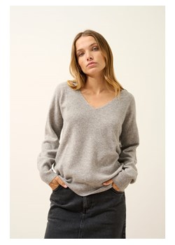 Just Cashmere Kaszmirowy sweter "Birse" w kolorze jasnoszarym ze sklepu Limango Polska w kategorii Swetry damskie - zdjęcie 188608410