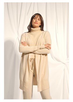 Just Cashmere Kaszmirowy kardigan "Brooke" w kolorze beżowym ze sklepu Limango Polska w kategorii Swetry damskie - zdjęcie 188608444