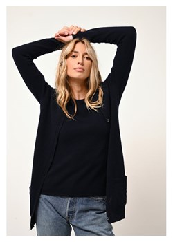 Just Cashmere Kaszmirowy kardigan "Chelsea" w kolorze granatowym ze sklepu Limango Polska w kategorii Swetry damskie - zdjęcie 188608460