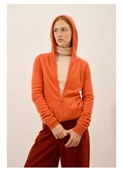 Just Cashmere Kaszmirowy kardigan "Debbie" w kolorze pomarańczowym ze sklepu Limango Polska w kategorii Swetry damskie - zdjęcie 188608500