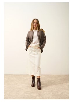 Just Cashmere Kaszmirowy kardigan "Ervie" w kolorze szarobrązowym ze sklepu Limango Polska w kategorii Swetry damskie - zdjęcie 188608552