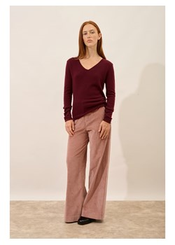 Just Cashmere Kaszmirowy sweter "Joan" w kolorze bordowym ze sklepu Limango Polska w kategorii Swetry damskie - zdjęcie 188608812