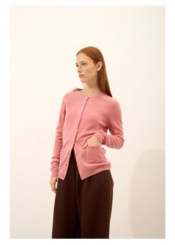 Just Cashmere Kaszmirowy kardigan "Katharine" w kolorze jasnoróżowym ze sklepu Limango Polska w kategorii Swetry damskie - zdjęcie 188608953