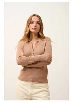 Just Cashmere Kaszmirowy sweter "Kristjan" w kolorze beżowym ze sklepu Limango Polska w kategorii Swetry damskie - zdjęcie 188608984