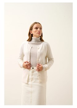 Just Cashmere Kaszmirowy kardigan "Laura" w kolorze białym ze sklepu Limango Polska w kategorii Swetry damskie - zdjęcie 188609022