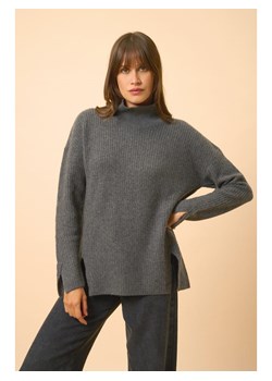 Just Cashmere Kaszmirowy sweter "Louise" w kolorze antracytowym ze sklepu Limango Polska w kategorii Swetry damskie - zdjęcie 188609130