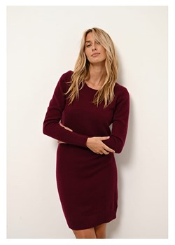 Just Cashmere Kaszmirowa sukienka "Susan" w kolorze bordowym ze sklepu Limango Polska w kategorii Sukienki - zdjęcie 188609392