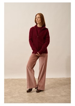 Just Cashmere Kaszmirowy kardigan "Talara" w kolorze bordowym ze sklepu Limango Polska w kategorii Swetry damskie - zdjęcie 188609424
