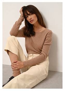 Just Cashmere Kaszmirowy sweter "Vivian" w kolorze karmelowym ze sklepu Limango Polska w kategorii Swetry damskie - zdjęcie 188609500