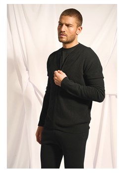 Just Cashmere Kaszmirowy kardigan "Polnoon" w kolorze czarnym ze sklepu Limango Polska w kategorii Swetry męskie - zdjęcie 188609554