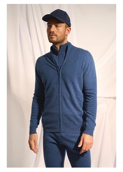 Just Cashmere Kaszmirowy kardigan "Alan" w kolorze granatowym ze sklepu Limango Polska w kategorii Swetry męskie - zdjęcie 188609570