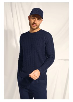 Just Cashmere Kaszmirowy sweter "Darri" w kolorze granatowym ze sklepu Limango Polska w kategorii Swetry męskie - zdjęcie 188609701