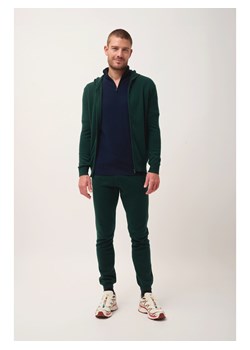 Just Cashmere Kaszmirowy kardigan "Elliot" w kolorze ciemnozielonym ze sklepu Limango Polska w kategorii Swetry męskie - zdjęcie 188609733