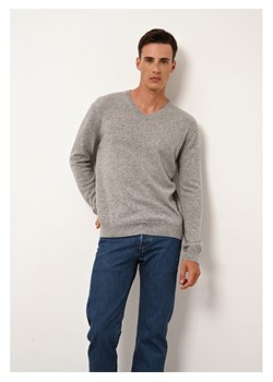 Just Cashmere Kaszmirowy sweter "Tom" w kolorze szarym ze sklepu Limango Polska w kategorii Swetry męskie - zdjęcie 188610051