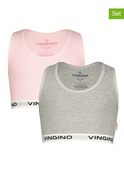 Vingino Topy (2 szt.) w kolorze szarym i jasnoróżowym ze sklepu Limango Polska w kategorii Staniki dla dziewczynki - zdjęcie 188611951