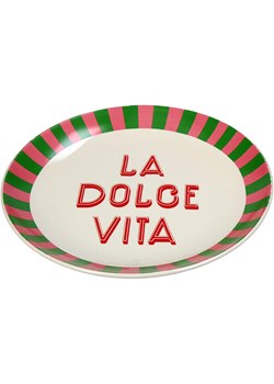 Kersten Talerz płaski "La Dolce Vita" w kolorze beżowo-czerwono-zielonym - Ø 25 cm ze sklepu Limango Polska w kategorii Naczynia - zdjęcie 188614442