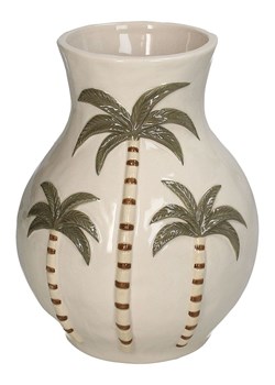 Kersten Wazon "Palm Tree" w kolorze kremowo-zielonym - wys. 21,8 x Ø 17 cm ze sklepu Limango Polska w kategorii Wazony - zdjęcie 188614541