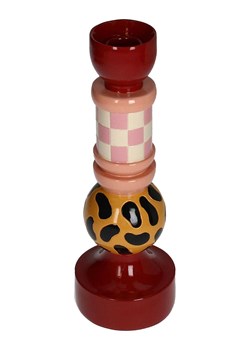 Kersten Świecznik "Ornaments" w kolorze czerwono-jasnoróżowym - wys. 25 x Ø 8,3 cm ze sklepu Limango Polska w kategorii Świeczniki - zdjęcie 188614604
