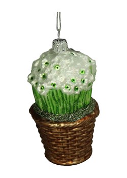 Kersten Ozdoba choinkowa "Basket with flowers" w kolorze zielono-brązowym - wys. 11 cm ze sklepu Limango Polska w kategorii Dekoracje bożonarodzeniowe - zdjęcie 188614663