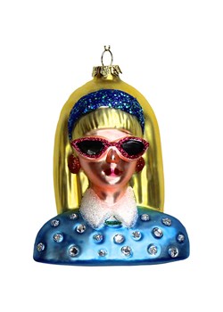 Kersten Ozdoba choinkowa "Fashion Lady" w kolorze złoto-niebieskim - wys. 11,4 cm ze sklepu Limango Polska w kategorii Dekoracje bożonarodzeniowe - zdjęcie 188614683