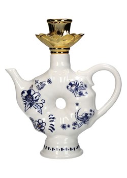 Kersten Świecznik "Teapot" w kolorze biało-granatowym - 16 x 19 x 7 cm ze sklepu Limango Polska w kategorii Świeczniki - zdjęcie 188614943