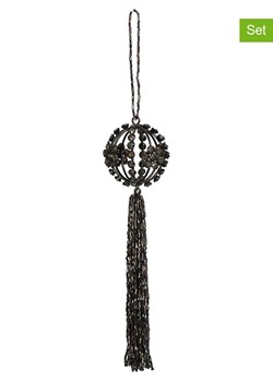 Kersten Zawieszki dekoracyjne (4 szt.) w kolorze czarnym - 23 x Ø 6 cm ze sklepu Limango Polska w kategorii Dekoracje bożonarodzeniowe - zdjęcie 188614980