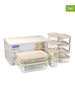 Glasslock Pojemniki (10 szt.) "Modular" w kolorze beżowym ze sklepu Limango Polska w kategorii Pojemniki kuchenne - zdjęcie 188615541